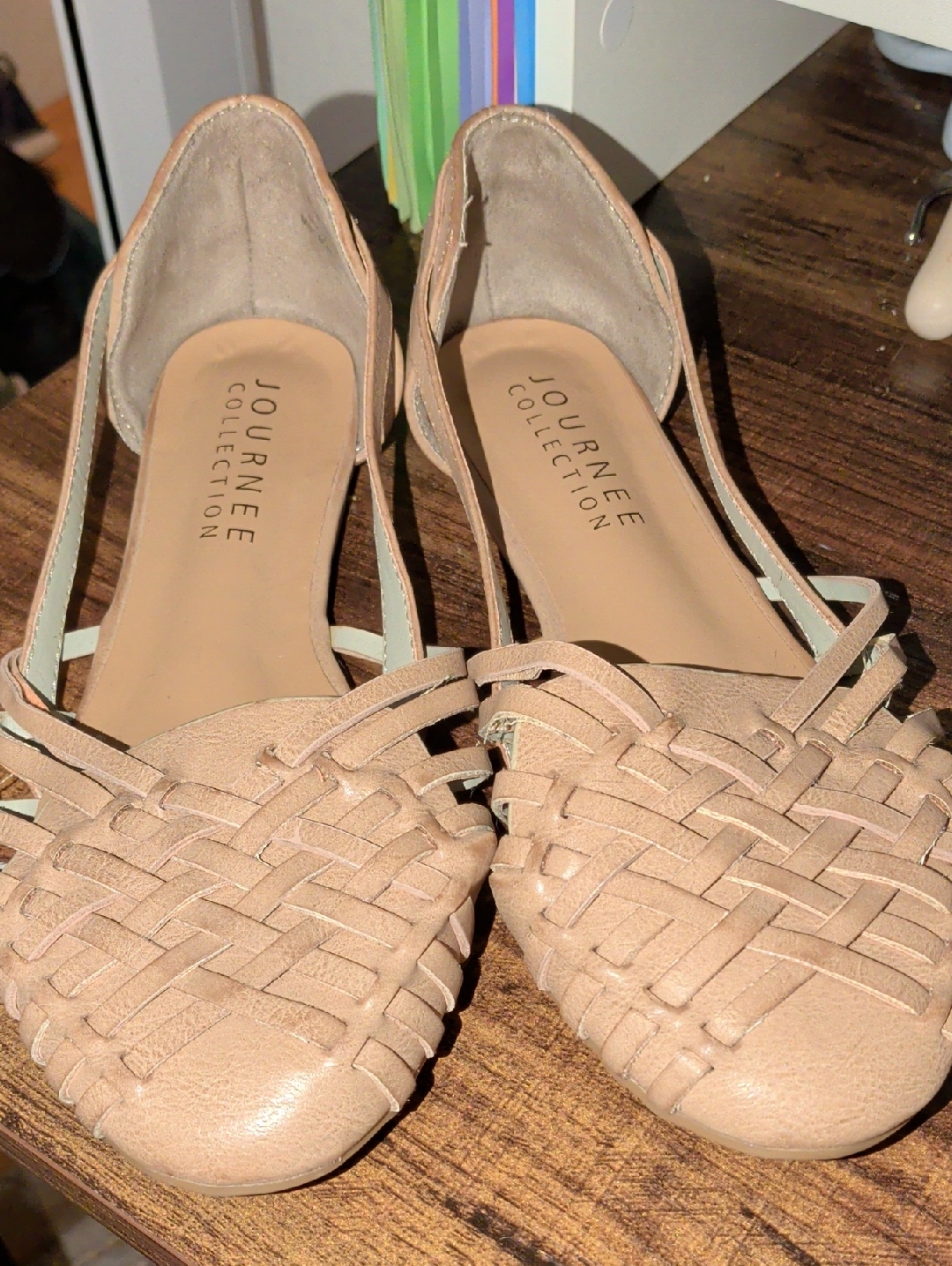 Journee Ekko Huarache Woven Flats, Size 8